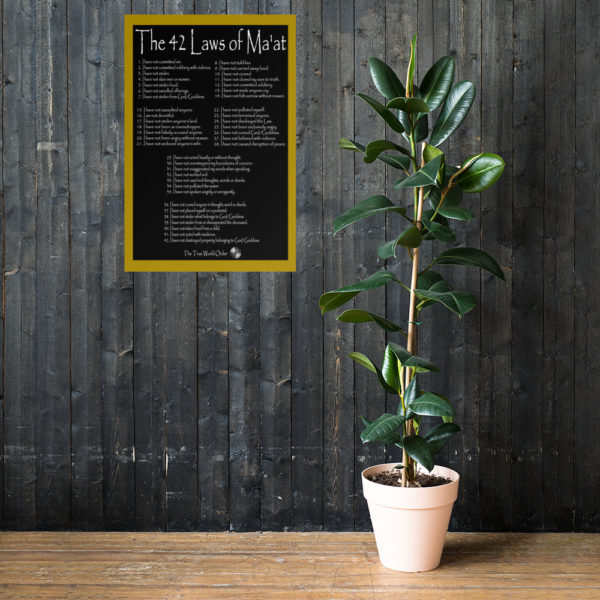 The True World Order "The 42 Laws of Ma'at" Photo Paper Poster, 24x36