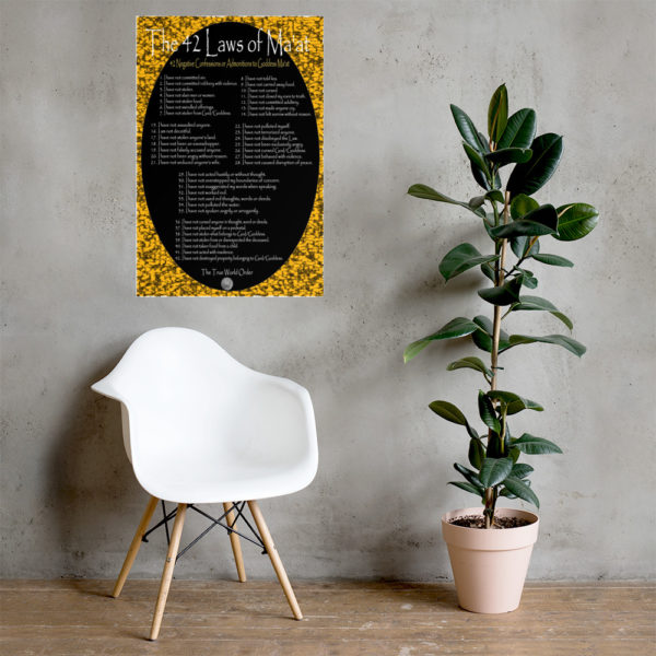 The True World Order "The 42 Laws of Ma'at Set In Stone" Poster, 24x36