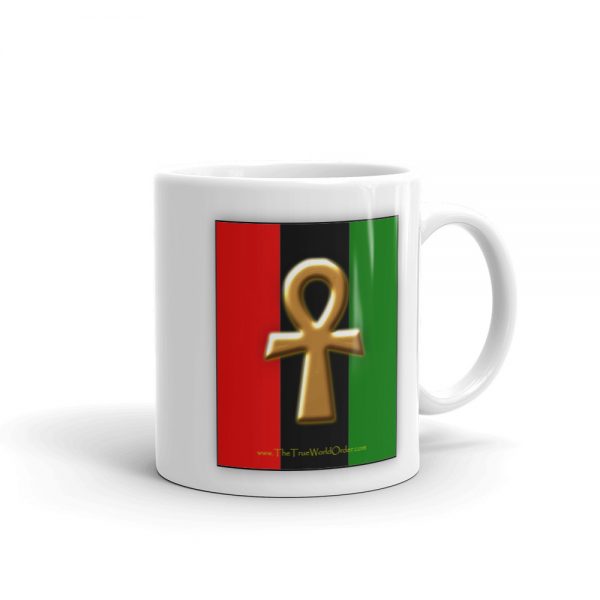 The True World Order "Ankh Key of Life" Mug, Double-Sided Print, 11 oz.