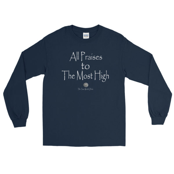 TTWO-All-Praises-to-The-Most-High_mockup_Front_Flat_Navy