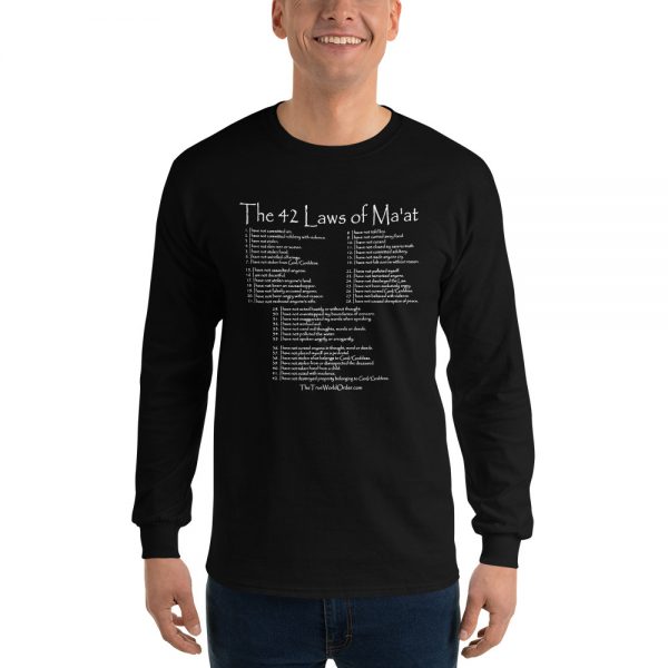 The True World Order The 42 Laws of Maat Men's Long Sleeve T-Shirt Black