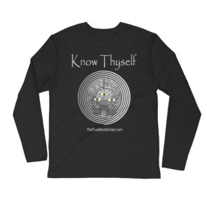 The True World Order Know Thyself Long Sleeve Fitted Crew, Black