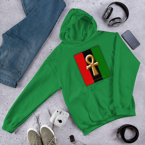 The True World Order “Ankh Key of Life” Hooded Sweatshirt, Unisex, Irish Green