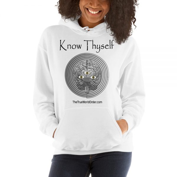 The True World Order Know Thyself Hooded Sweatshirt Unisex White