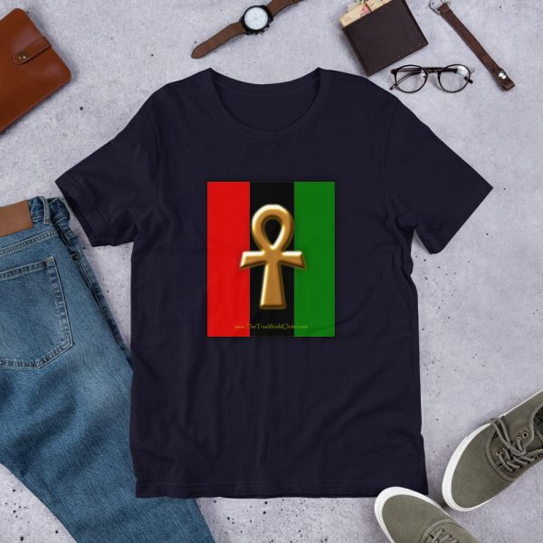 The True World Order Ankh Key of Life Short-Sleeve Unisex T-Shirt, Navy