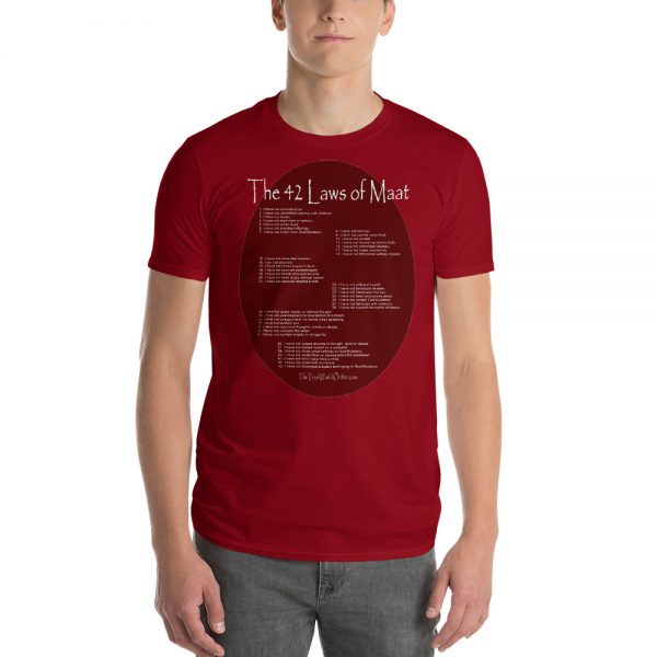 The True World Order "42 Laws of Ma/at" Short-Sleeve T-Shirt, Red