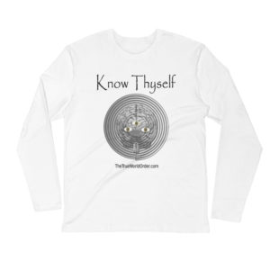 The True World Order Know Thyself Long Sleeve Fitted Crew, White