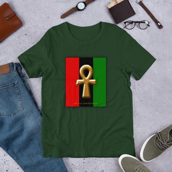 The True World Order Ankh Key of Life Short-Sleeve Unisex T-Shirt, Forest