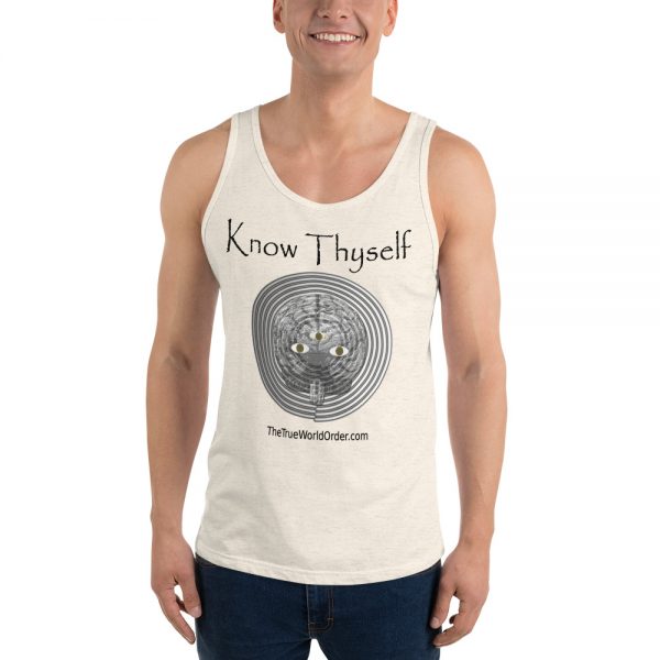 The True World Order Know Thyself Unisex Tank Top, Oatmeal Triblend