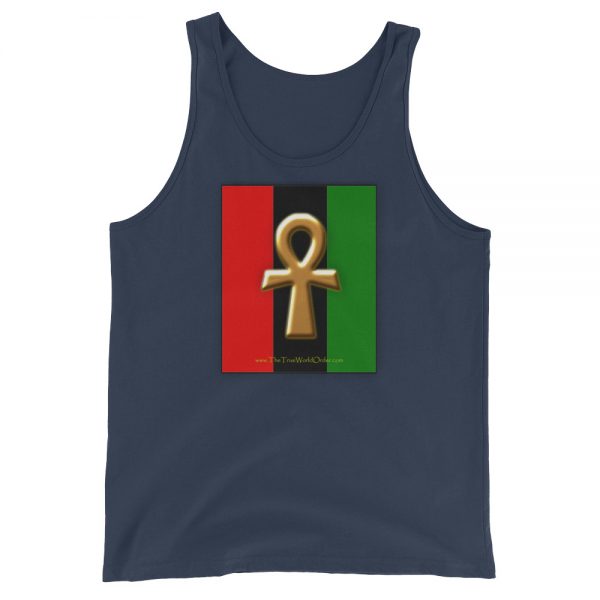 The True World Order “Ankh Key of Life” Unisex Tank Top, Navy