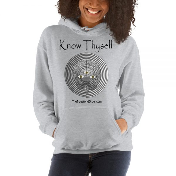 The True World Order Know Thyself Hooded Sweatshirt Unisex Sport Grey