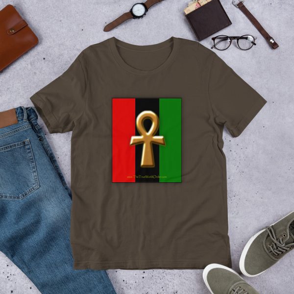 The True World Order Ankh Key of Life Short-Sleeve Unisex T-Shirt, Army