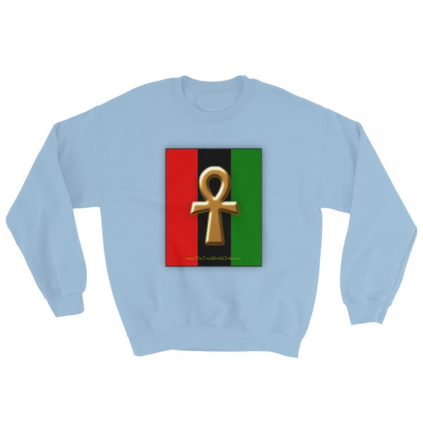 The True World Order "Ankh Key of Life" Sweatshirt, Unisex, Light Blue