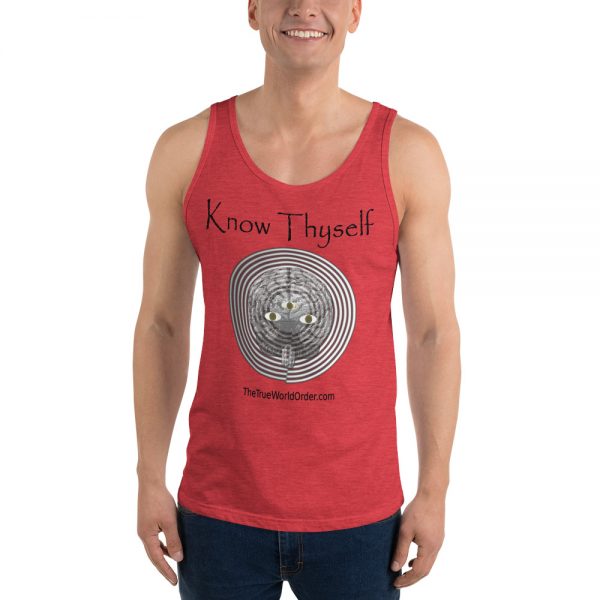 The True World Order "Know Thyself" Unisex Tank Top, Red Triblend