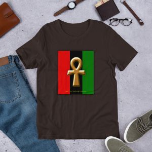 The True World Order “Ankh Key of Life” Short-Sleeve Unisex T-Shirt, Brown