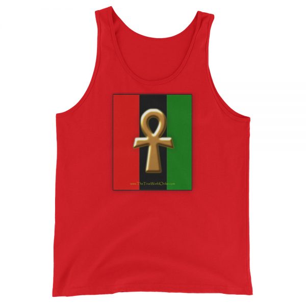 The True World Order “Ankh Key of Life” Unisex Tank Top, Red