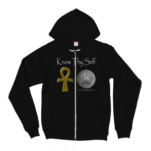 The-True-World-Order-Know-Thy-Self-Hoodie-sweater,-Unisex,-Black,-Zip-Front