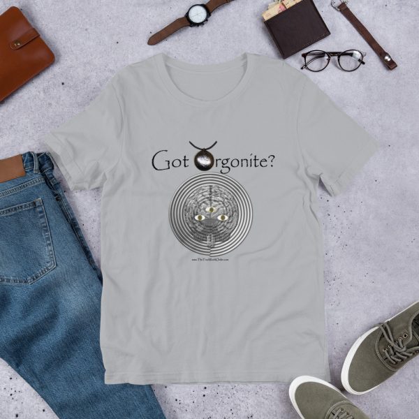 The True World Order “Got Orgonite?” Short-Sleeve Unisex T-Shirt, Silver