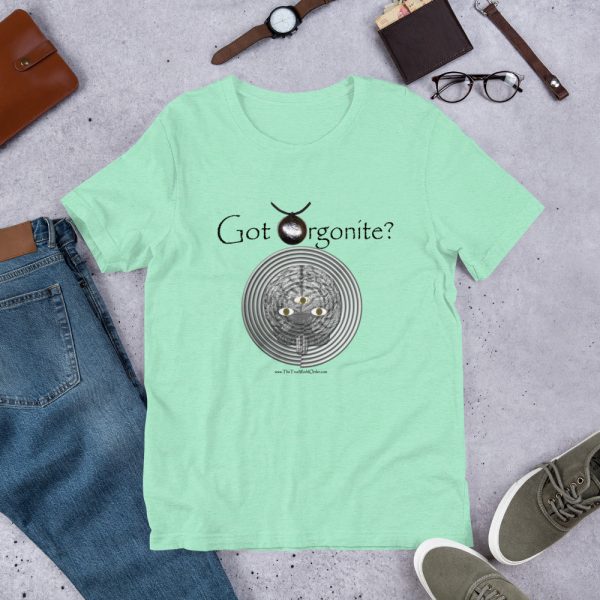 The True World Order “Got Orgonite?” Short-Sleeve Unisex T-Shirt, Heather Mint