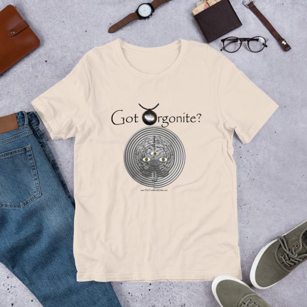 The True World Order “Got Orgonite?” Short-Sleeve Unisex T-Shirt, Soft Cream