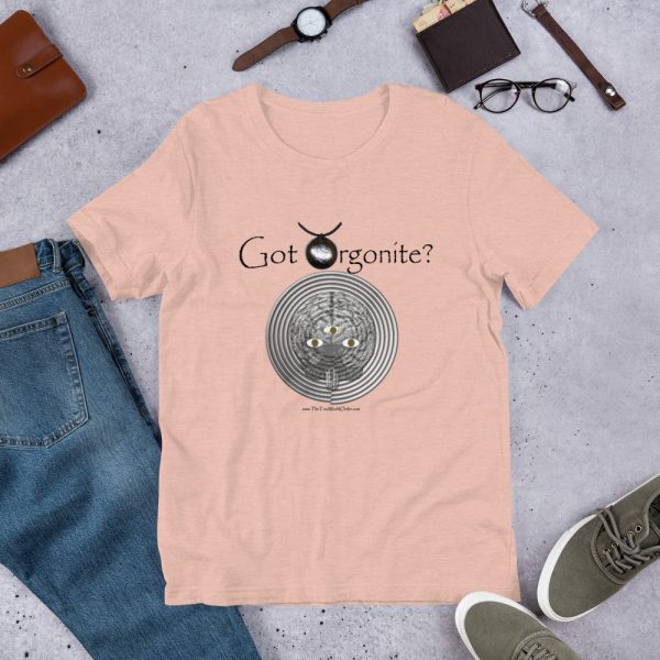 The True World Order “Got Orgonite?” Short-Sleeve Unisex T-Shirt, Heather Prism Peach