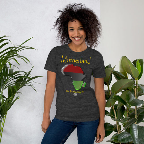 The True World Order “Africa, Motherland” Short-Sleeve Unisex T-Shirt, Dark Grey Heather