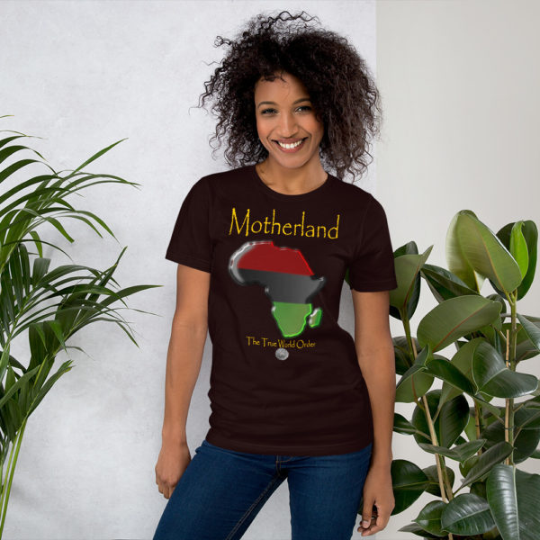 The True World Order “Africa, Motherland” Short-Sleeve Unisex T-Shirt, Oxblood Black