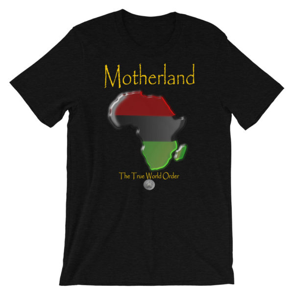 The True World Order “Africa, Motherland” Short-Sleeve Unisex T-Shirt, Black Heather