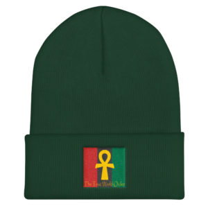 The True World Order "Ankh Key of Life" Cuffed Beanie, Green