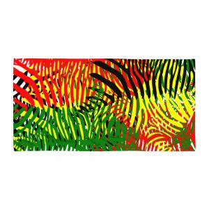 The True World Order "African Colors Zebra Print" Beach Towel, 30"x60"