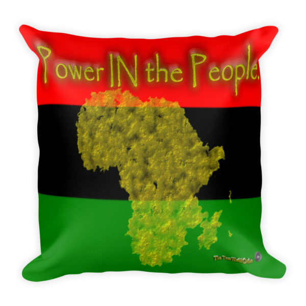 The True World Order “Power IN the People” Basic Throw Pillow, Square, 18x18, Back