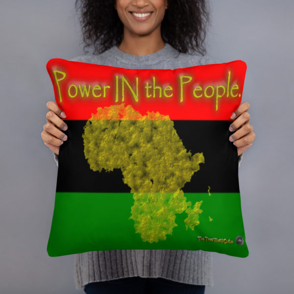 The True World Order “Power IN the People” Basic Throw Pillow, Square, 18x18, Back