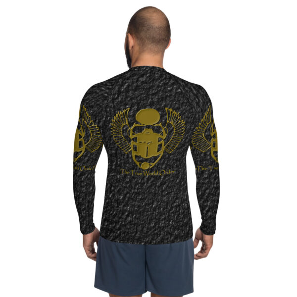 The True World Order All-over Print Men's Rash Guard Crinkled Black, Back