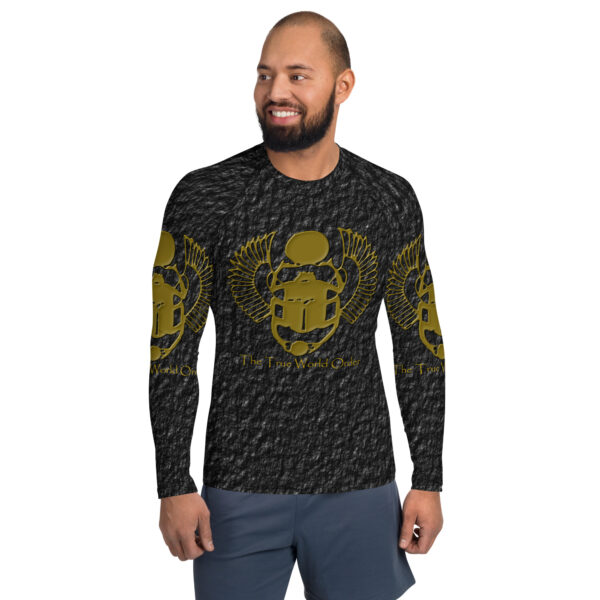 The True World Order All-over Print Men's Rash Guard Crinkled Black, Front