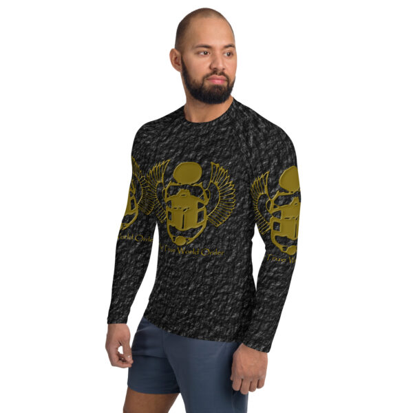 The True World Order All-over Print Men's Rash Guard Crinkled Black, Left