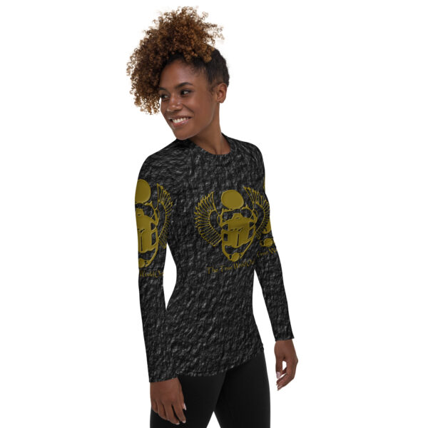 The True World Order All-over Print Womens Rash Guard Black, Right