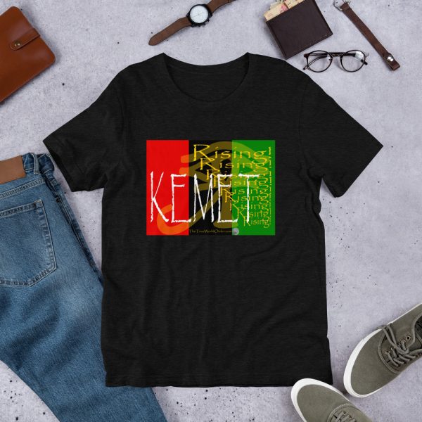 The True World Order "Kemet Rising" Short-Sleeve Unisex T-Shirt, Black Heather