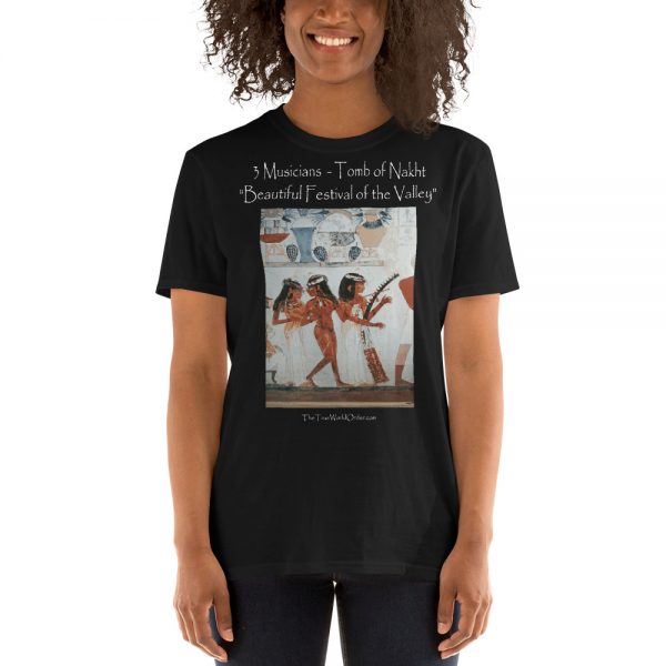 TTWO "3 Musicians, Tomb of Nakht" Short-Sleeve Unisex T-Shirt, Black