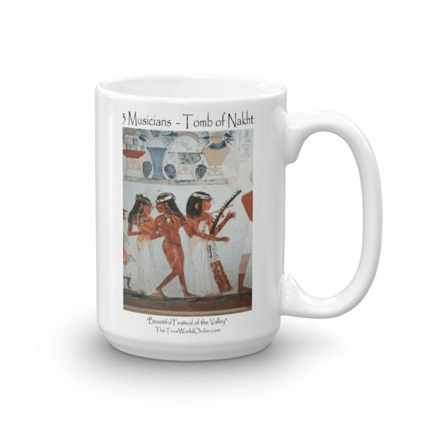 TTWO 3 Musicians, Tomb of Nakht Mug, 15 oz, right