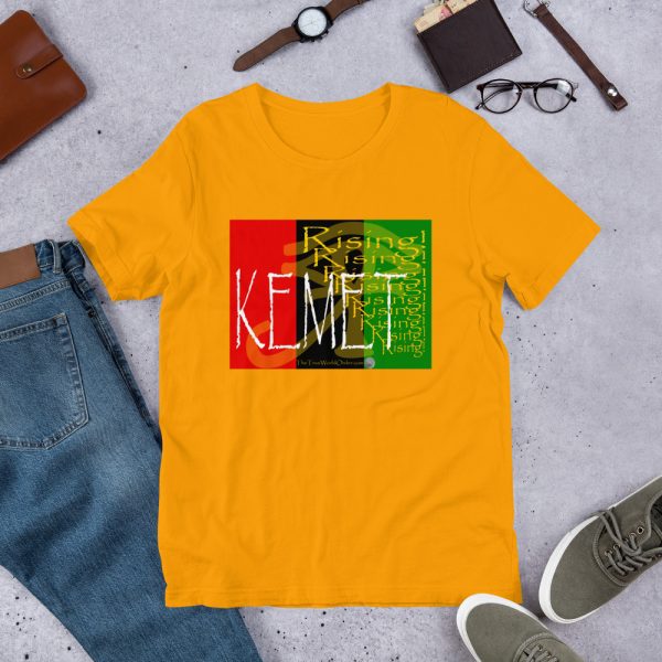 The True World Order "Kemet Rising" Short-Sleeve Unisex T-Shirt, Gold