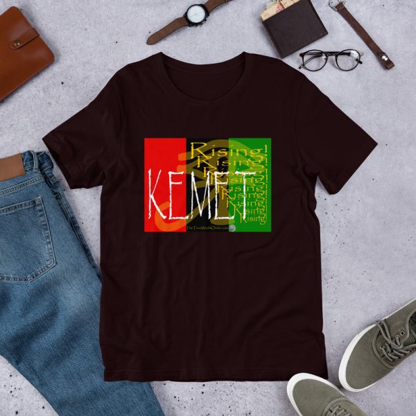 The True World Order "Kemet Rising" Short-Sleeve Unisex T-Shirt, Oxblood Black