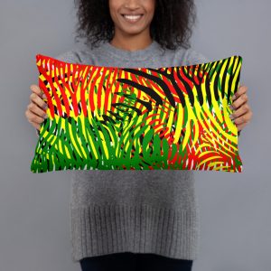 The True World Order “African Colors Zebra Print” Basic Pillow, 20"x12"