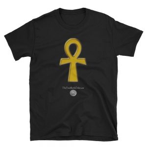 The True World Order “Golden Ankh” Short-Sleeve Unisex T-Shirt, Black