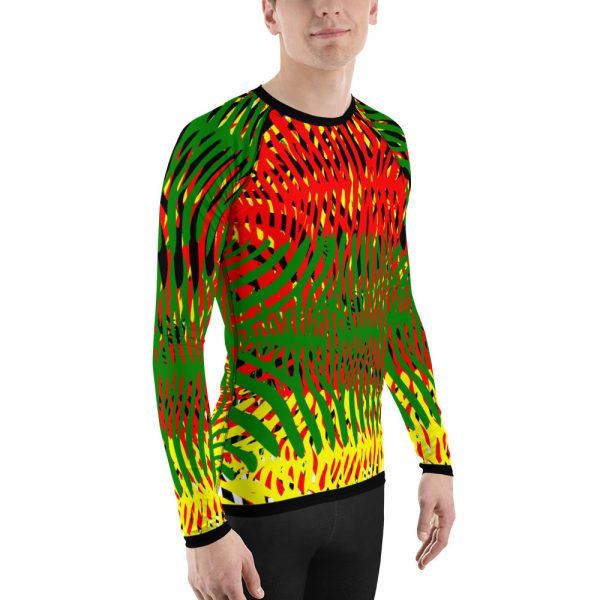 TTWO-African-Colors-Zebra-Print-Mens-Rash-Guard_mockup_Right_On-Model