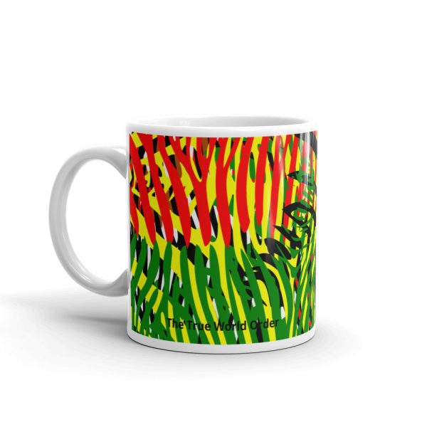 The True World Order “African Colors Zebra Print” Mug, 11 oz., Left