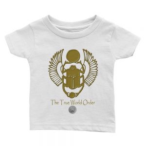 The True World Order "Gold Winged Scarab" Infant Tee, White