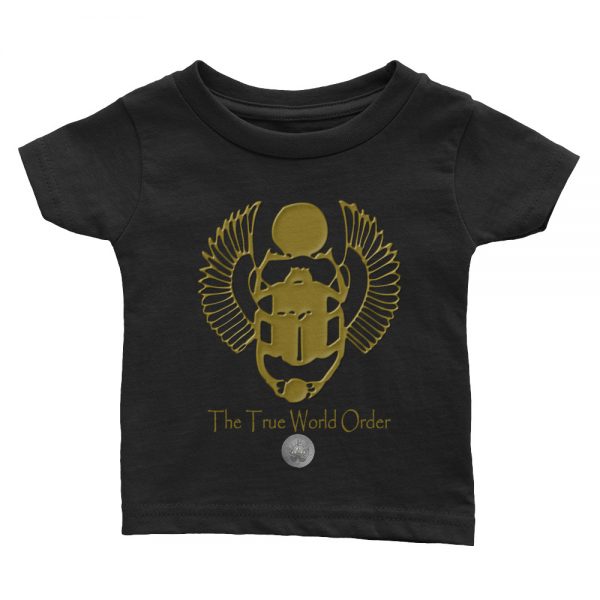 The True World Order "Gold Winged Scarab" Infant Tee, Black