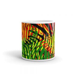 The True World Order “African Colors Zebra Print” Mug, 11 oz., Front