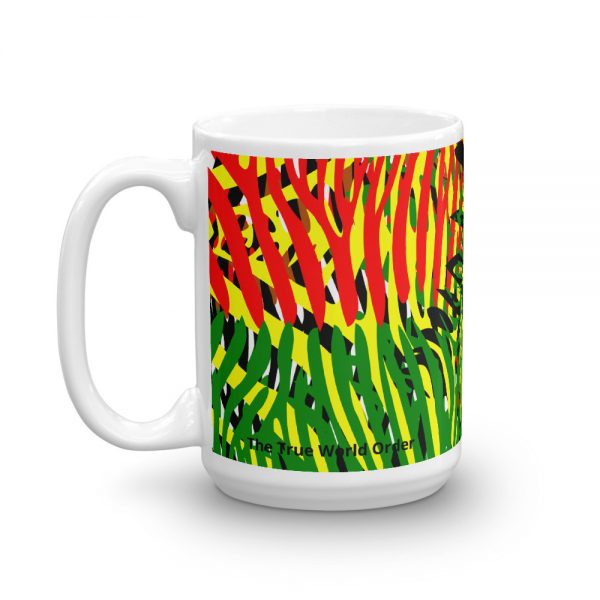 The True World Order “African Colors Zebra Print” Mug, 15 oz., Left