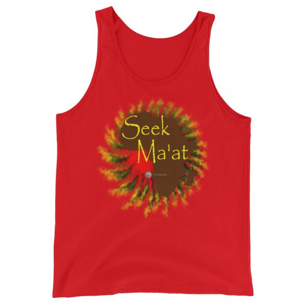 The True World Order "Seek Ma'at, Africa" Unisex Jersey Tank with Tear Away Label, Red